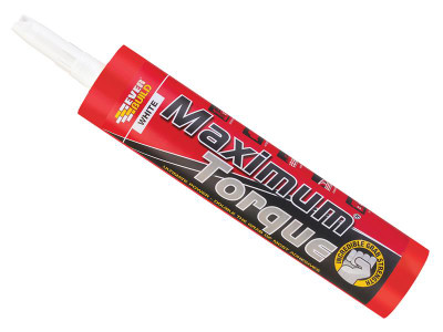 Everbuild Sika Maximum Torque Adhesive White 290ml - Everbuild Maximum Torque Adhesive is the ultimate high grab building adhesive