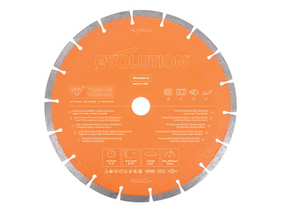 Evolution Premium Diamond Disc Cutter Blade 255 x 22.2mm - The Evolution Premium Diamond Disc Cutter Blade is impregnated with even more diamond to provide a cutting surface that will deliver cut after cut in the toughest working conditions