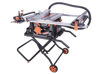 Evolution RAGE 5-S Multi-Purpose Table Saw 255mm 1600W 110V - The Evolution RAGE 5-S Multi-Purpose Table Saw cuts through a variety of materials including plastic, mild steel, non-ferrous metals, wood and even wood with embedded nails, all with a singl