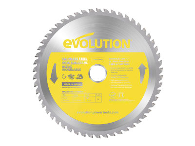 Evolution Stainless Steel Cutting Circular Saw Blade 210 x 25.4mm x 54T - Evolution Stainless Steel Cutting Circular Saw Blade delivers maximum performance by using the highest grade carbide, hardened blade bodies and ultra high-grade brazing technique