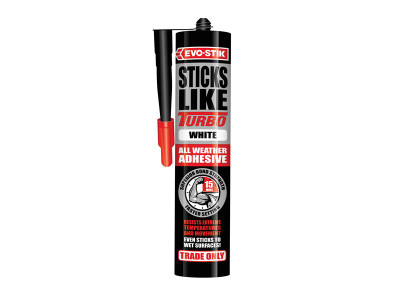 EVO-STIK Sticks Like Turbo White 290ml - The EVO-STIK Sticks Like Turbo is a fast setting
