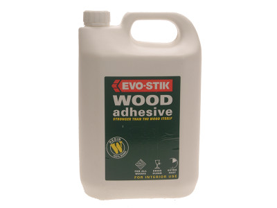 EVO-STIK Wood Glue Interior 5 litre - EVO-STIK Wood Glue Interior is an extra strong, fast-setting glue that dries to form a bond stronger than the wood itself