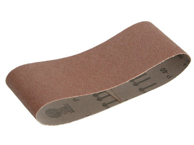 Faithfull Cloth Sanding Belt 533 x 75mm Medium 80G (Pack 3) - Faithfull aluminium oxide resin bonded onto a durable X-Weight cloth belt for high-speed industrial use on ferrous metals and hardwoods and suitable for both stock removal and finishing appl