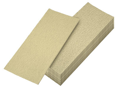 Faithfull 1/2 Orbital Sheets Assorted (Pack 5) - The Faithfull Pre-cut aluminium oxide sheets manufactured from aluminium oxide on a flexible E-weight paper backing, these sheets are cut to the correct size and shape