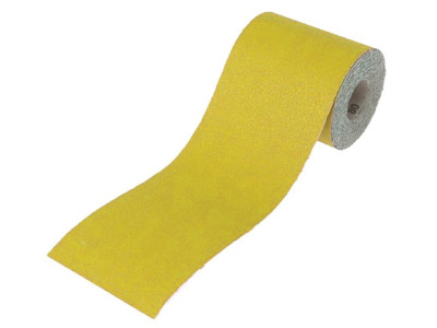 Faithfull Aluminium Oxide Sanding Paper Roll Yellow 115mm x 5m 40G - Manufactured using a robust E-Weight paper, these Faithfull Aluminium Oxide abrasive rolls are ideal for preparing surfaces before painting, and can be used on wood, metal or plastics