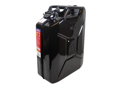 Faithfull Black Steel Jerry Can 20 litre - This Faithfull heavy-duty Jerry Can comes with a robust construction in carbon steel