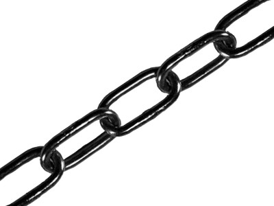 Faithfull Black Japanned Chain 5.0mm x 2.5m - Max. Load 160kg - These Faithfull Welded Chains are manufactured from a mild steel with a Black Japanned finish