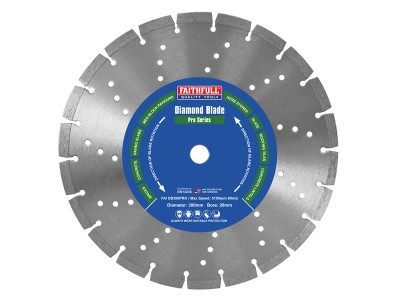 Faithfull Professional Diamond Blade 125 x 22mm - The Faithfull Professional Trade Level Diamond Blade with 10mm sintered segments allowing for a longer working life and less blade changes