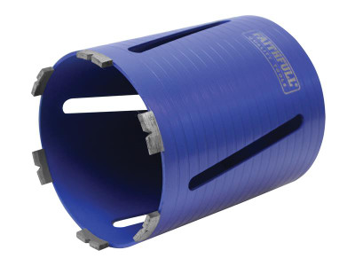 Faithfull Dry Diamond Core Bit 152 x 150mm - Faithfull Dry Diamond Core Bits combine a professional quality 1/2in BSP threaded core with premium 8mm fluted turbo cut diamond segments