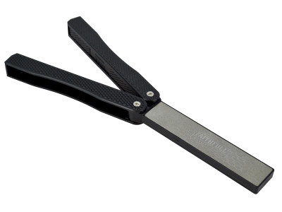 Faithfull Diamond Folding Whetstone 400/600G - The Faithfull Diamond Folding Whetstone is supplied in a handy storage case that unfolds to form a handle