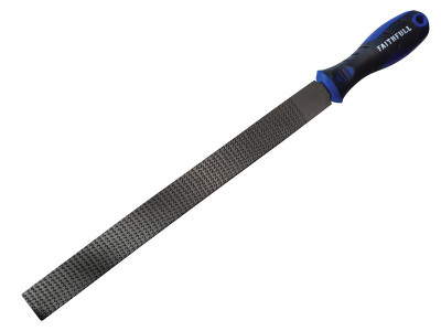 Faithfull Handled Flat Wood Rasp 300mm (12in) - The Faithfull flat wood rasp is for use on wood or soft metals, for professional or frequent DIY use