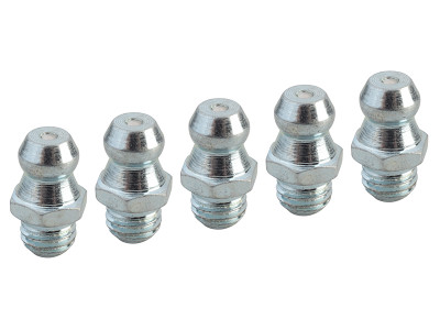 Faithfull Grease Nipple Straight 1/4in UNF (Pack 5)
