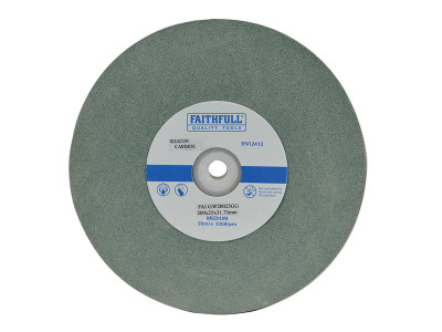 Faithfull General Purpose Grinding Wheel 200 x 25mm Green Grit - These Faithfull vitrified grinding wheels are suitable for use on most types of bench grinders