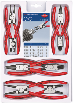 Set of Circlip Pliers - 002004V01-KNIPEX