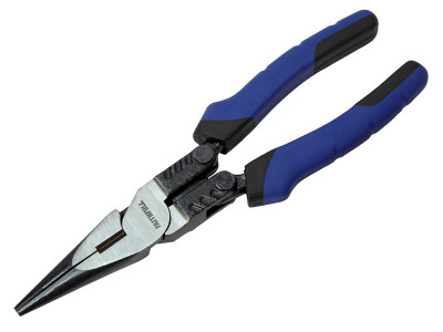 Faithfull High-Leverage Long Nose Pliers 230mm (9in) - Faithfull High-Leverage Long Nose Pliers utilise a compound action to produce extra cutting power, 50% less force is required over standard pliers