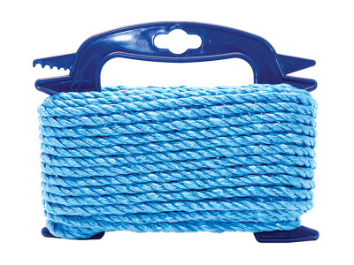 Faithfull Blue Poly Rope 8mm x 15m - A blue poly rope meeting the needs of most trades and suitable for a variety of applications in the home and workplace