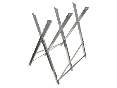 Faithfull Sawhorse Folding Trestle Galvanised - The Faithfull Sawhorse Folding Trestle Galvanised has a non-slip, serrated supporting surface with a high load bearing capacity of up to 150kg