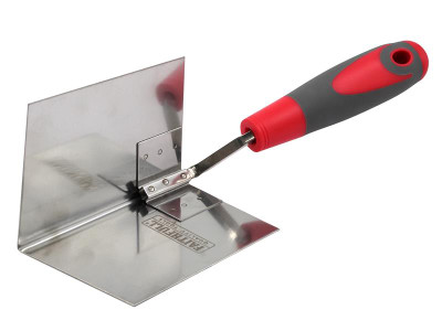 Faithfull Internal Corner Trowel Stainless Steel Soft Grip Handle 4 x 3 x 3in - Faithfull Internal corner trowel for finishing internal angles