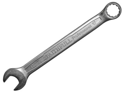 Faithfull Combination Spanner CV Satin Finish 36mm - These Faithfull professional, high quality Combination Spanners are forged from chrome vanadium steel, which is hardened, tempered and satin chrome plated for corrosion protection