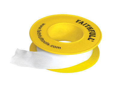 Faithfull P.T.F.E Gas Tape 12mm x 5m White (Pack 10) - Faithfull gas quality P
