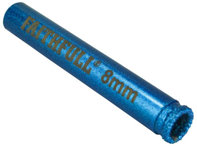 Faithfull Diamond Ceramic Mini Holesaw 8mm - The Faithfull Diamond Ceramic Mini Holesaws have a tough braze bonded diamond edge and durable alloy body, this gives these holesaws an extremely long lifespan