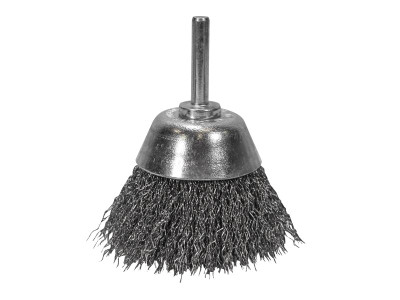 Faithfull Wire Brush Shaft Mounted 70mm x 25mm, 0.30mm Wire - This Faithfull Wire Brush is suitable for cleaning paint or deburring moulds or castings in hard-to-reach areas such as cylinders