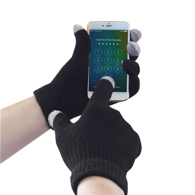 Touchscreen Knit Glove - Black L/XL