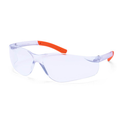 Pan View Safety Glasses - Clear/Orange 