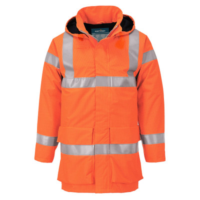 Bizflame Rain Hi-Vis FR Jacket - Orange M