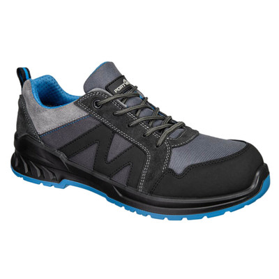 Composite Textile & Suede Trainer S1PS SR FO - Black/Blue 43