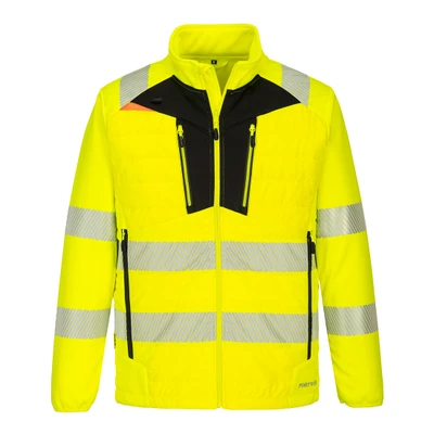DX4 Hi-Vis Hybrid Baffle Jacket - Yellow/Black L