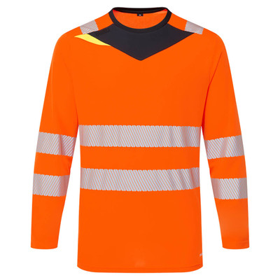 DX4 Hi-Vis T-Shirt L/S - Orange/Black 4XL