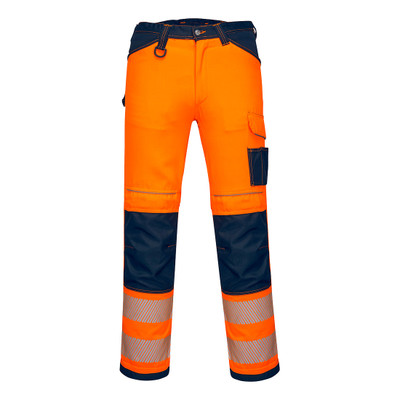 PW3 Hi-Vis Work Trousers - Orange/Navy 34
