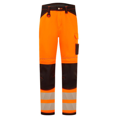 PW3 Hi-Vis Work Trousers - Orange/Black 36