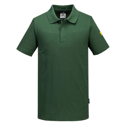 Anti-Static ESD Polo Shirt S/S - Forest Green XL