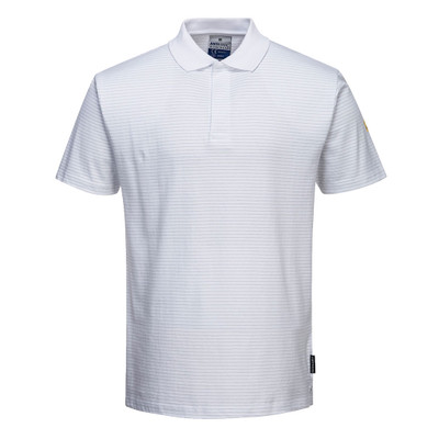 Anti-Static ESD Polo Shirt S/S - White M