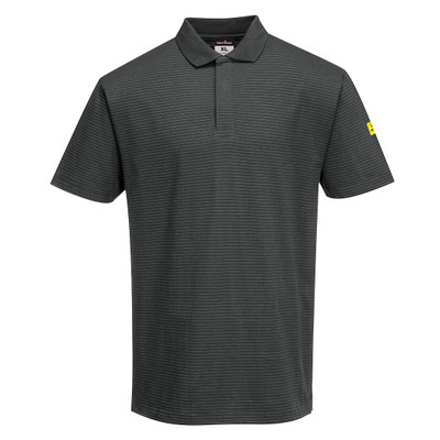 Anti-Static ESD Polo Shirt S/S - Zoom Grey XL