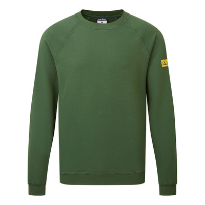 Anti-Static ESD Sweatshirt - Forest Green M