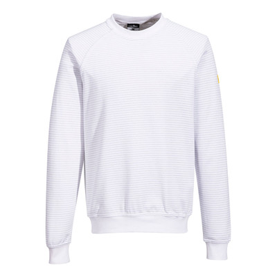 Anti-Static ESD Sweatshirt - White XXXL