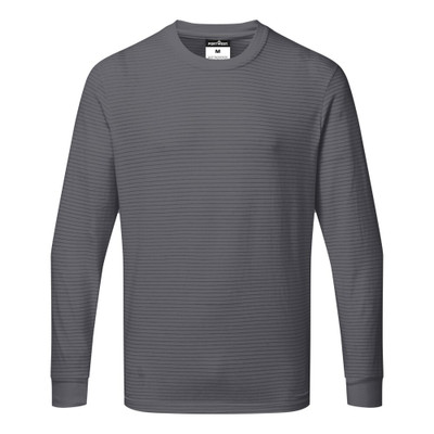 Anti-Static ESD T-Shirt L/S - Zoom Grey L