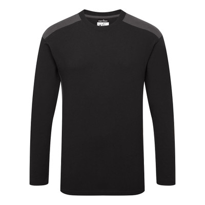 Two-Tone T-Shirt L/S - Black/Grey XL