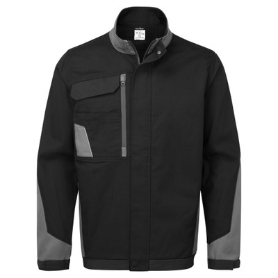 WX1 Lightweight Cotton Work Jacket - Black/Grey 4XL