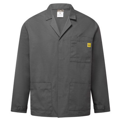 Anti-Static ESD Lab Jacket - Zoom Grey XS