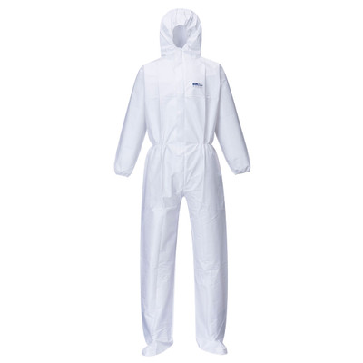 BizTex Microporous Coverall with Boot Covers Type 5/6 - White M
