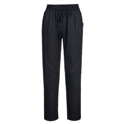 Chef's Cotton Mesh Air Pro Stretch Trousers - Black