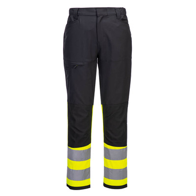CD888YER WX2 Eco Hi-Vis Class 1 Service Trousers Yellow/Black - <p class="text-justify">This WX2 high visibility work trousers with 4 pockets for excellent storage
