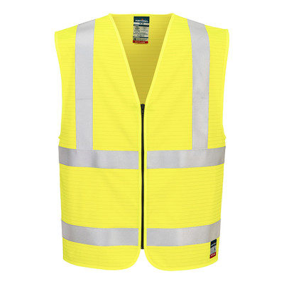 Bizflame Hi-Vis FR Zip Vest - Yellow