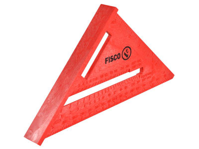 Fisco X55E Red Plastic Rafter Angle Square 175mm - This Fisco X55E Red Plastic Rafter Angle Square is lightweight, ideal for calculating and measuring angles for roof construction