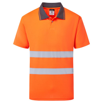 ES1 Essential Hi-Vis Polo Shirt S/S - Orange