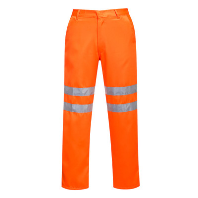 Hi-Vis Polycotton Service Trousers - Orange Tall